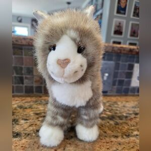 Douglas Cuddle Toys Zipper Gray Tabby Cat Plush Stuffed Animal 10 inch 1866